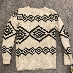 Black and white printed sweater